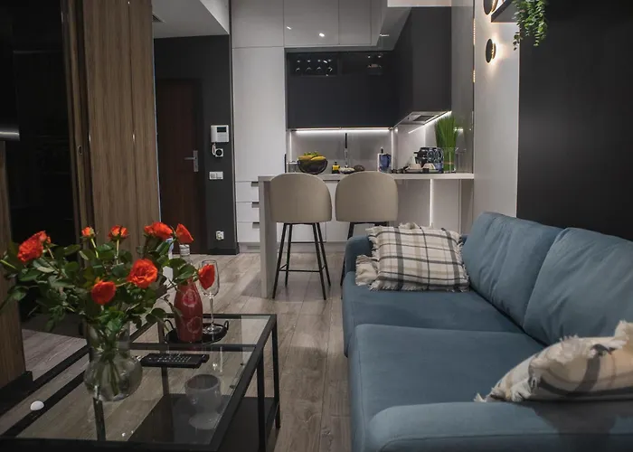 アパート Hanza Tower - Blue Heaven - Pool, Sauna, Sunset View シュチェチン